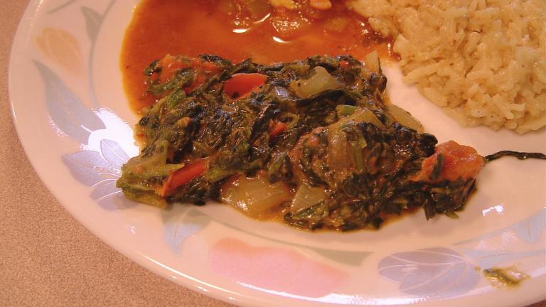 Tanzanian Curried Spinach With Peanut Butter Created by mliss29