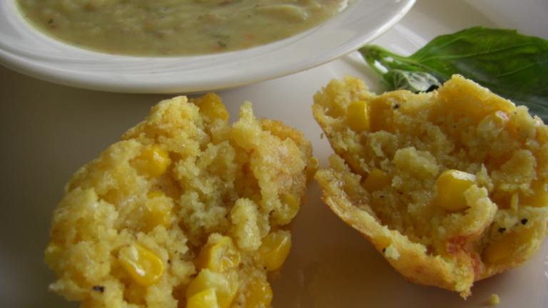 Double Corn and Green Chile Muffins Created by puppitypup