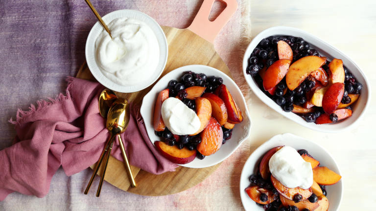 Balsamic Blueberries & Peaches