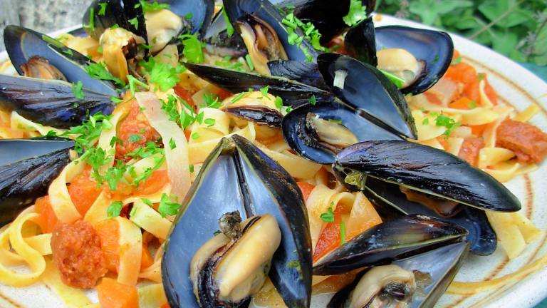 Pasta With a Lot of Mussel Created by French Tart