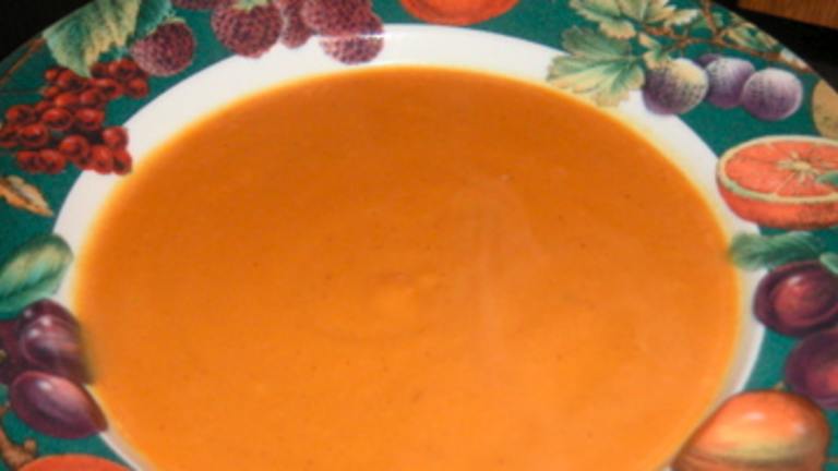 Curried Sweet Potato Soup Created by Leggy Peggy