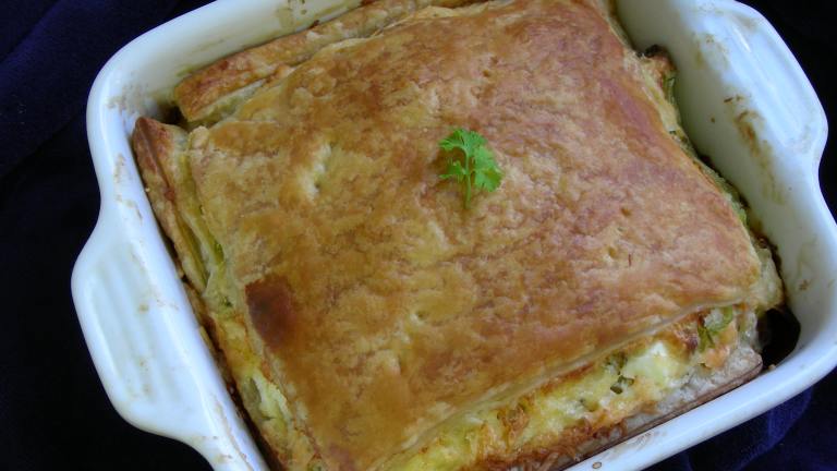 Swiss, Broccoli, and Salmon Pie created by kiwidutch