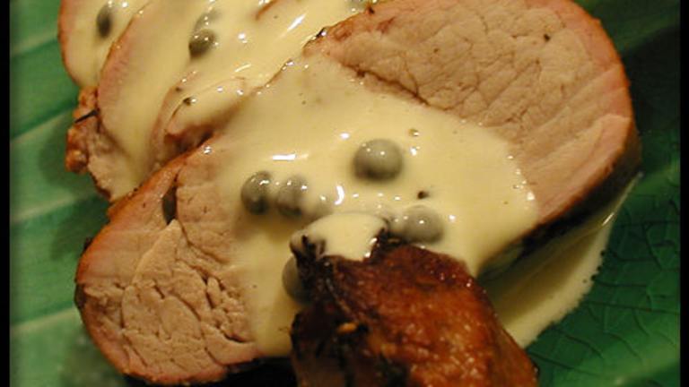 Smoked Pork Tenderloin With Green Peppercorn Sauce created by Sandi From CA