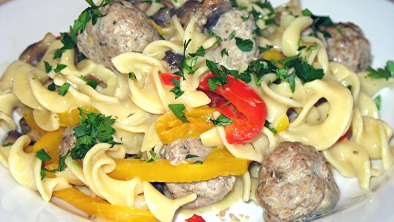 Italian Meatballs With Peppers created by Lori Mama
