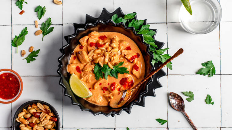 Spicy Thai Peanut Chicken Curry Created by A Marsteller