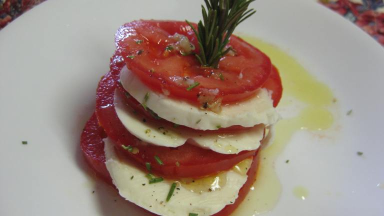 Mozzarella & Tomato Stacks With Rosemary Created by Charlotte J