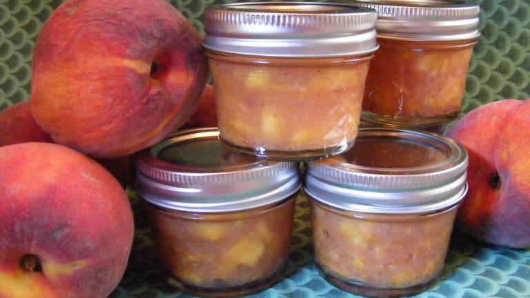 Peach Freezer Jam Created by Seasoned Cook