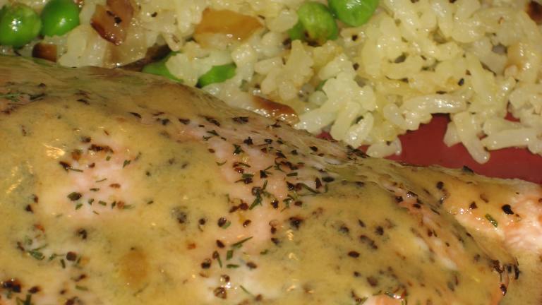 Salmon With Curried Vanilla Rum-Butter Sauce Created by HeidiSue
