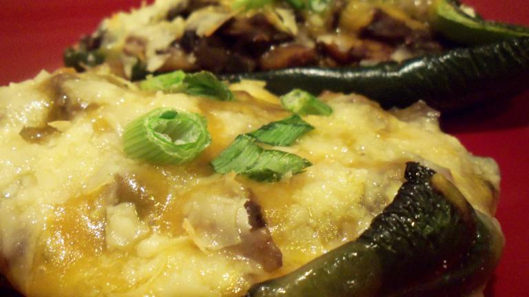 Poblano Rellenos-Appetizer or "just for 1"  Meal. created by Parsley