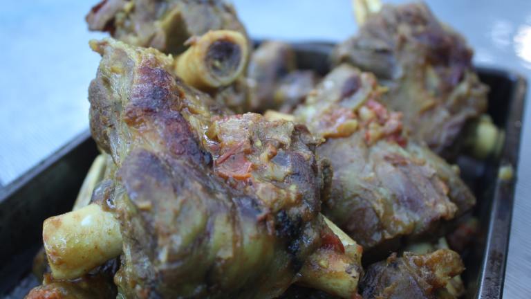 Middle Eastern-Style Lamb Shanks Created by Leggy Peggy
