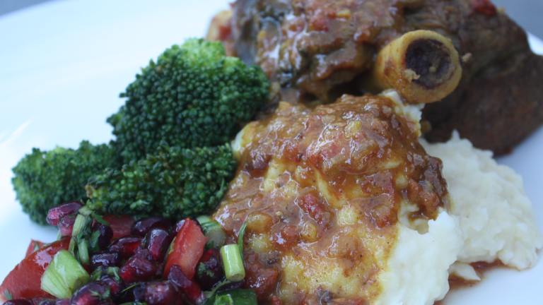 Middle Eastern-Style Lamb Shanks Created by Leggy Peggy