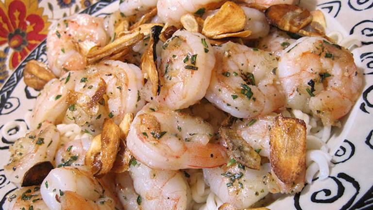 Mediterranean Shrimp With Garlic Chips Created by Sandi From CA