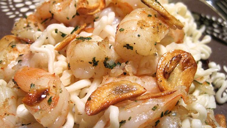 Mediterranean Shrimp With Garlic Chips Created by Sandi From CA