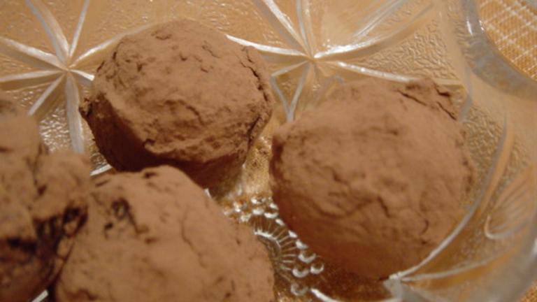 Bittersweet Chocolate-Cassis Truffles Created by Brenda.