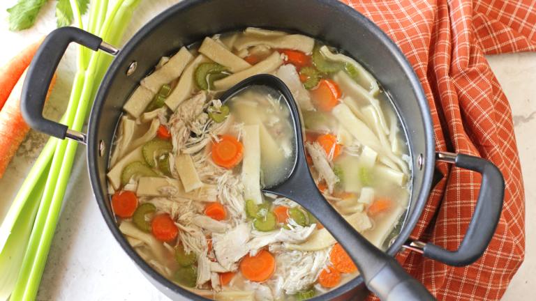 Chicken Soup and Homemade Noodles Created by DeliciousAsItLooks