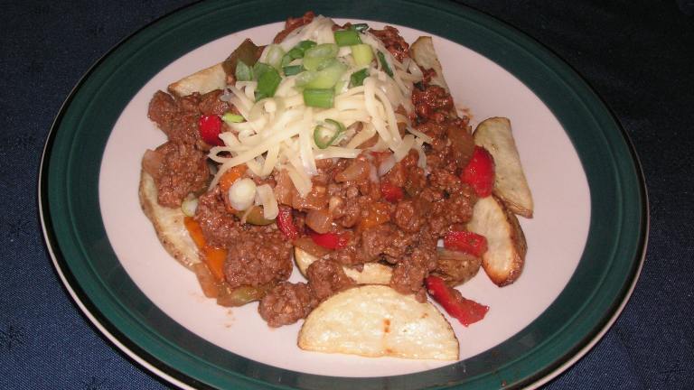 Potato Wedges With Sloppy Joe Topping created by Jen T