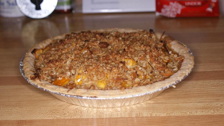Peach Pie With Coconut Streusel Created by Irmgard
