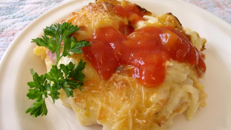 Cheesy Ham Hash Browns Casserole Created by Bayhill