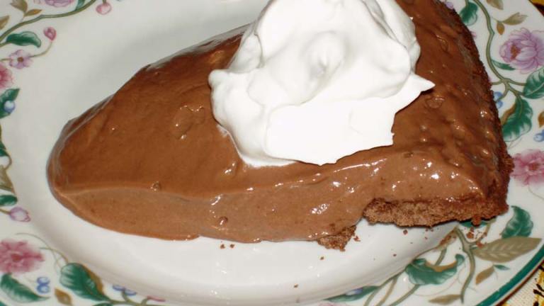 Moo-Less Chocolate Pie by Alton Brown Created by Midwest Maven