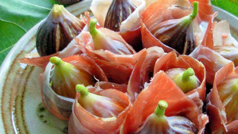Fresh Figs Stuffed and Wrapped With Prosciutto Created by French Tart