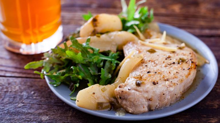 Pork Chops With Ginger Pear Sauce Created by DianaEatingRichly