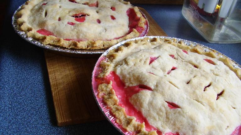 Rhubarb-Raspberry-Apple Pie created by NoraMarie