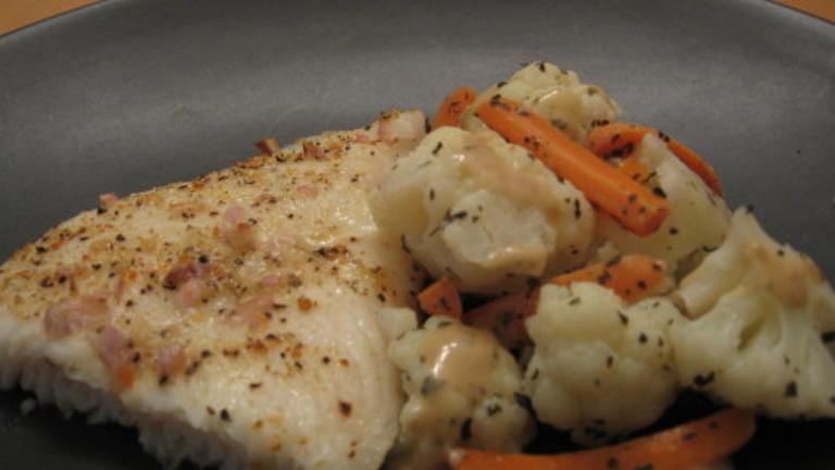 Lemon-Pepper Cod With Vegetable Medley created by Engrossed