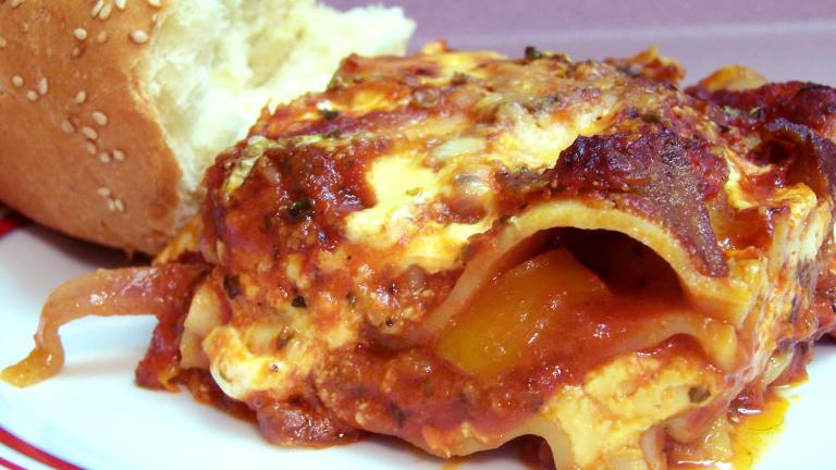 Cheese Steak-Yumm Lasagna With the Works! Created by Rita1652
