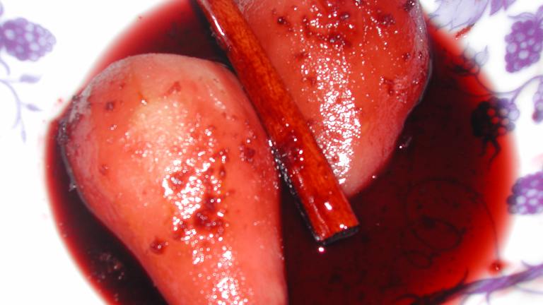 Pears Poached in Spiced Wine Created by Kumquat the Cats fr
