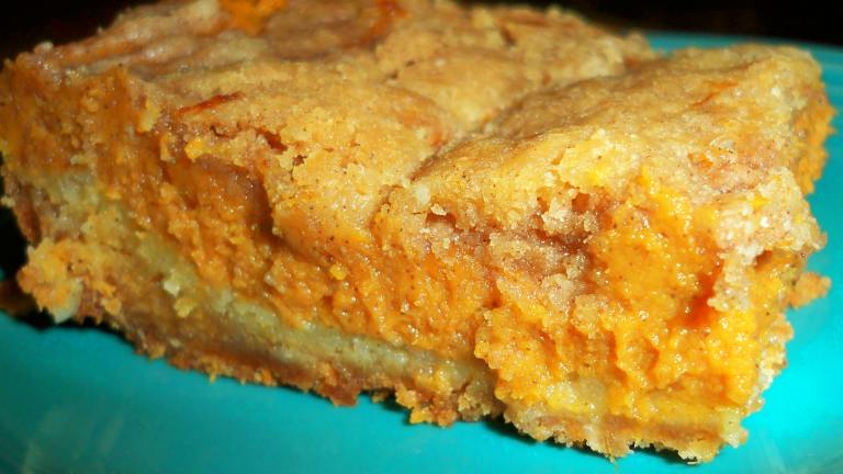 Quick and Easy Pumpkin Squares Created by CookingONTheSide 