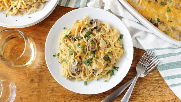 Chicken or Turkey Tetrazzini Casserole created by DeliciousAsItLooks