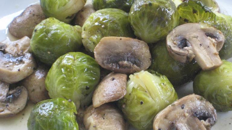 Savory Brussels Sprouts and Mushrooms Created by ddav0962