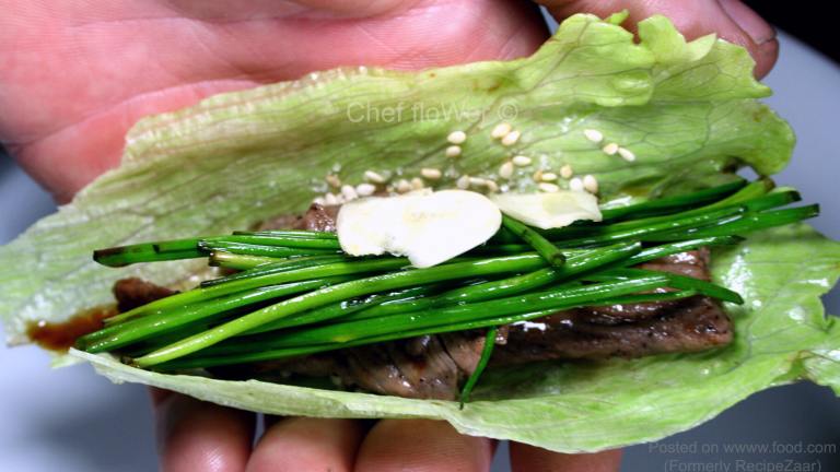 Bangja Gui (Korean BBQ Beef in a Lettuce Wrap) Created by Chef floWer