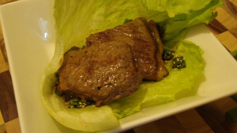 Bangja Gui (Korean BBQ Beef in a Lettuce Wrap) Created by djmastermum