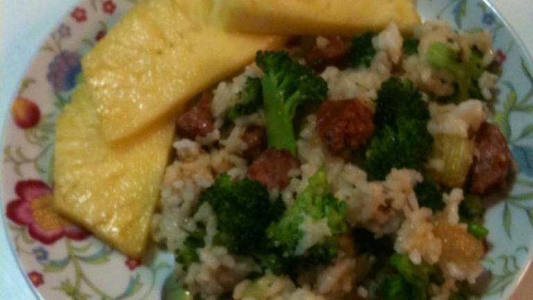 Broccoli and Sausage With Rice Created by littlelovables