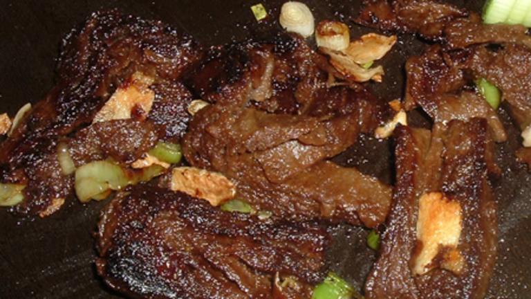 Korean Gogi Bokum (Deep Fried Beef Slices) Created by Bergy