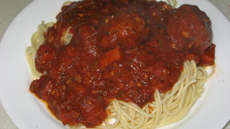 Traditional Spaghetti Sauce & Meatballs created by Chef Booshman