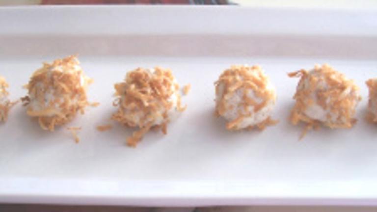 Curried Chicken Rolled in Toasted Coconut created by lauralie41
