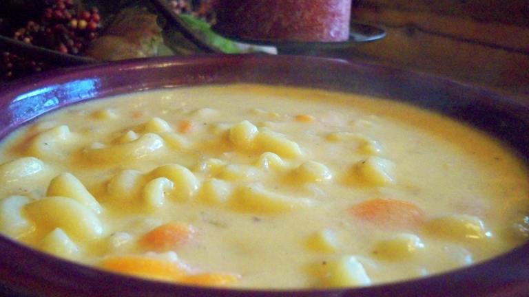 Macaroni and Cheese Soup Created by CookingONTheSide 