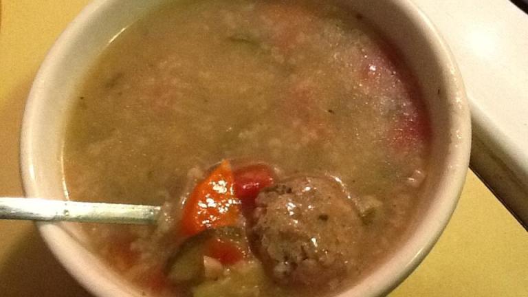 Crock Pot Mexi-Meatball Rice Soup Created by seal angel