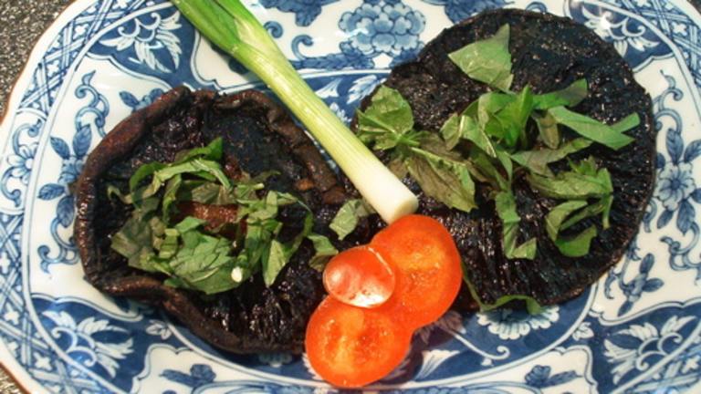 Ginger-Marinated Grilled Portabella Mushrooms Created by Outta Here