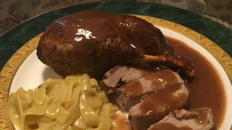 Roast Duck With Port-Garlic Sauce Created by dfwmustang66