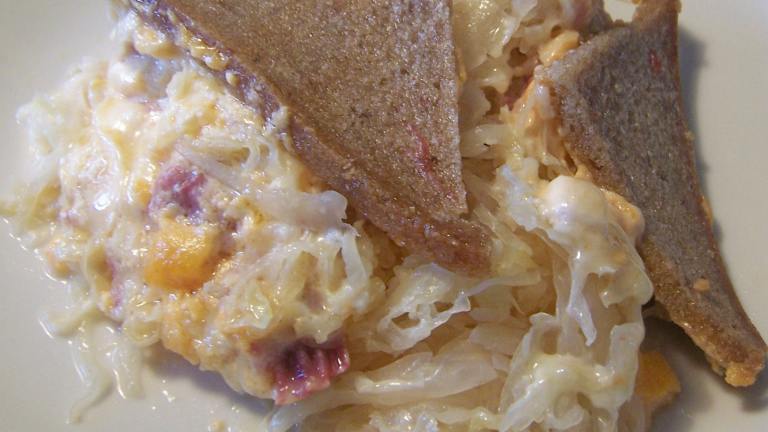 Layered Reuben Corned Beef Casserole Created by Parsley