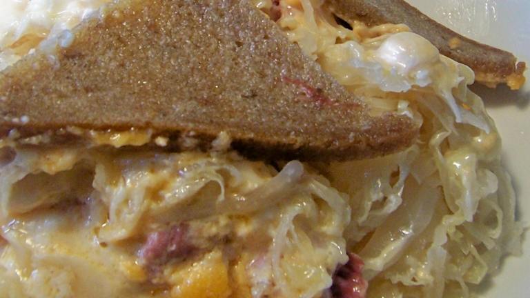 Layered Reuben Corned Beef Casserole Created by Parsley