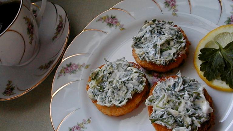 Canapes with Green Spread created by Ms B.