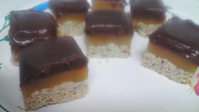 Oatmeal Chocolate Toffee Squares Created by 2Bleu