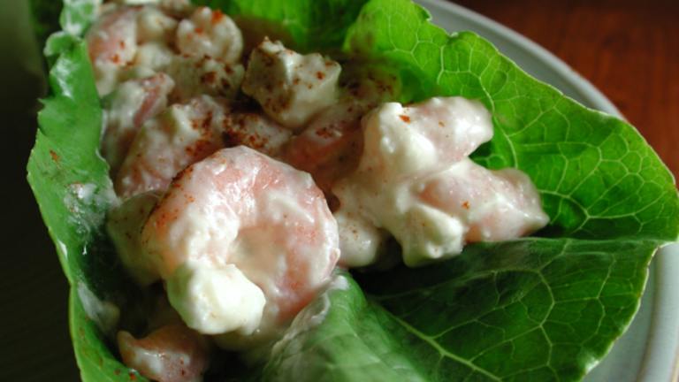 Shrimp Goat Cheese Salad in Romaine Created by Chef floWer