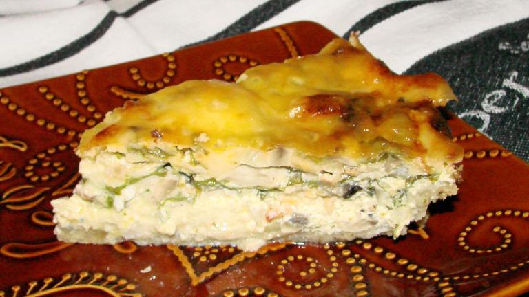 Spinach and Mushroom Quiche Created by Boomette