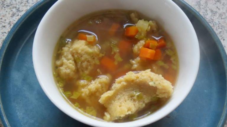 German Dumpling Soup (Nockerl-/Griessklosschensuppe) Created by DoubletheGarlic