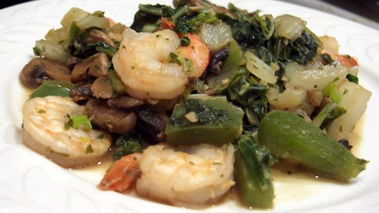 Shrimp Stir-Fry With Bok Choy, Mushrooms & Peppers Created by Derf2440